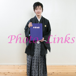 卒業着物、袴子供用レンタル、着付け写真