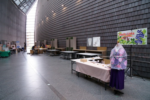 展示会ブース準備風景　奈良100年会館