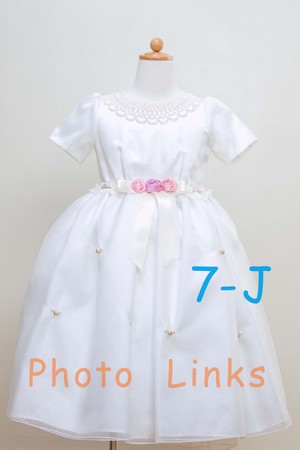 女の子　ショート丈ドレス　白　120cmショート丈の脚見せがキュート