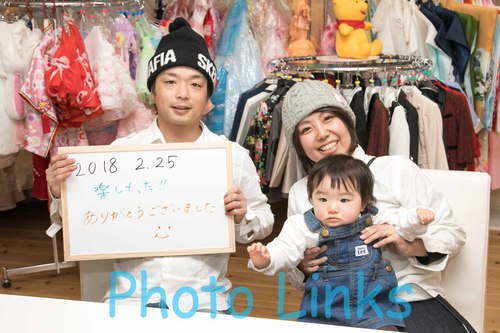 お誕生記念写真1歳　お客様の声　口コミ